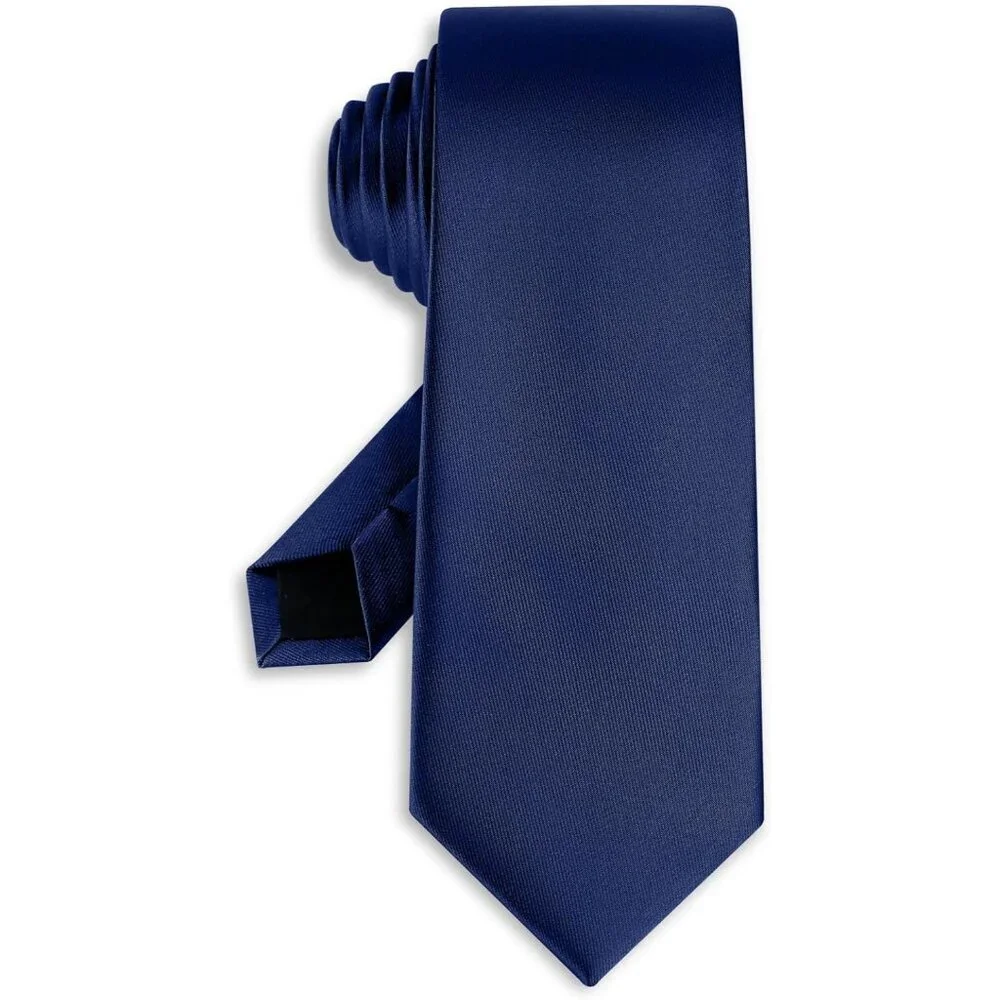 Men's Navy Blue Solid Pure Color Formal 3.15